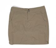 Mountain Hardware Women's Khaki Multi Pocket Straight Pencil Mini Skirt 6