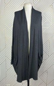 Beyond Yoga Gray Modal Dolman Sleeve Fleece Cardigan Size US XS/S