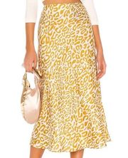 Nwot Rebecca minkhoff Davis skirt gold animal print 6