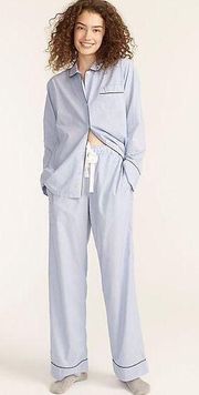 J. Crew Oversized Button Down PJ Top Light Blue Size XXS NWT