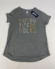 Missouri Tigers Womens Medium M Gray Crew Tee T Shirt Mizzou Under Armour NEW