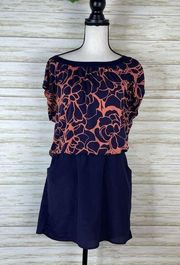 Outback Red Navy Red Floral Dress