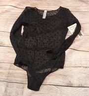 Spanx sheer fashion bodysuit size large