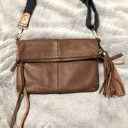 Lucky Brand Saddle Del Rey Foldover Clutch crossbody