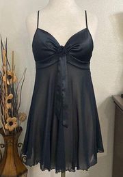 Vintage Victoria’s Secret Black Babydoll Slip Size Small