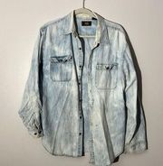 Vintage Route 66 90s Bleached Denim Button Up Shirt Women's M