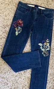 Pilcro and the Letterpress Slim Boyfriend Sequin Accent Jeans