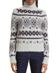 Veronica Beard Chiana Sweater Multi Gray XS