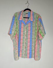 884-ALLISON DALEY Vintage Striped Button Down Shirt