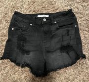 Eunina Black jean shorts