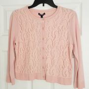 Pink Lace Cardigan EUC Size small