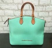 DOONEY & BOURKE Seafoam Green Domed Satchel Textured Leather Bag MISSING Strap