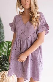 Lavender Eyelet Dress