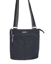 Baggalinni Essential Cross Body Travel Bag Purse in Black Multi Color Gray Strap