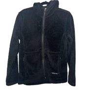 Marmot black fleece hooded jacket Size Large