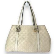 Gucci Ivory Guccissima Leather Twin Tote