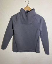 NWOT  Heather Gray 3D Scuba Pullover Quarter Zip Sweater ( XS )