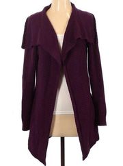 Etcetera Purple Cardigan Open Knit Size Medium