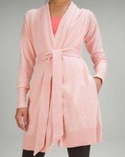 Cotton - Cashmere Knit Wrap - Heathered Dew Pink