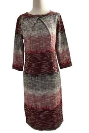 New York & Company Women’s Petite Medium Stretch Tweed Sheath Dress Long Sleeve