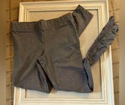 Juicy Couture Vintage heathered gray soft  leggings w side zipper ruching NWOT S
