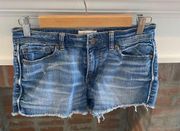 BKE Otella Mid Rose Shortie Denim Shorts size 26