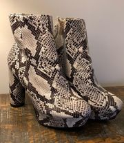 Snakeskin Booties