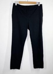 Mario Serrani Italy Solid Black Skinny Leg Stretch Dress Pants Women's Size 6