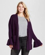 ✨AVA & VIV Purple Ruffle Sleeve Cardigan✨