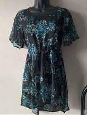 Like New XS  Sheer Floral Tunic