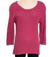 Loose Knit Sweater Pink juniors size medium Rose