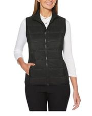 Callaway Women's Black Full Zip Side Blocked Vest Size M