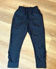 Silk Floral Blue Jogger Style Pants Size 2