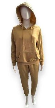 SXY Kangaroo Pocket Drawstring Hoodie & Sweatpants XS