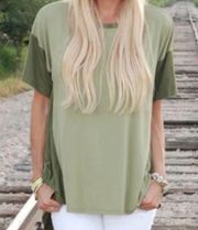 1.4.3. story by line up green monochromatic tunic size small