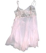 Vintage y2k Victoria secret coquette bow slip lace dress