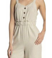 "ROMEO & JULIET" TAUPE & IVORY STRIPED SLEEVELESS JUMPSUIT SIZE: M NWT $140