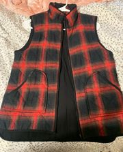 Red And Black Plaid Vest