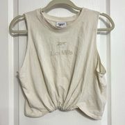 Reebok x Les Mills Twist Crop Tank Top - XL - Cream