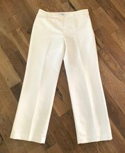 Womens White Trouser Dress Pants Size 10