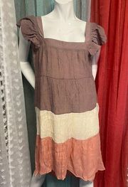 Women’s size large Umgee sundress. Pink/purple/white