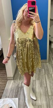 Gold Sequin Dress