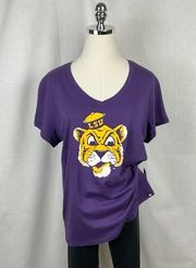 LSU Short Sleeve T-Shirt V-Neck Women’s Shirt Sz XL New