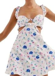 Farrah Floral Cut Out Mini Dress | SZ XS