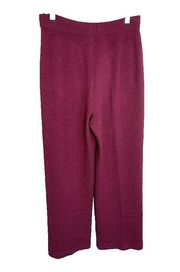 St. John Collection Size 8 Fuchsia Santana Knit Wide Leg Sweater Pants Womens