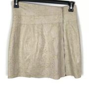 Ark & Co beige snake skin shiny skirt