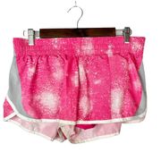 Nike  Dri-Fit Pink & White Galaxy Athletic Running Shorts L