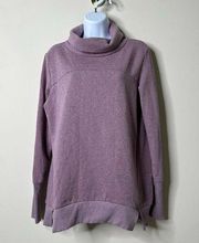 Athletic Works Purple Mock Neck Pullover Medium