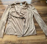 Mote Anthropologie faux suede moto jacket M