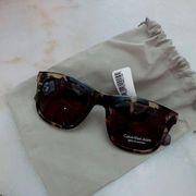 Calvin Klein Acetate Modern Rectangle Sunglasses/NEW/ valentines gift